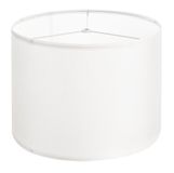 Latios abat-jour - Cylindre/Tambour - 33 x 33 x 25 cm - Lin - Crème blanc