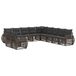vidaXL Tuinbank Set 11 st Grijs en Donkergrijs poly rattan