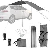 Merkloos Tente de pare-soleil de voiture Noir Polyester Acier