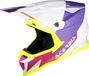 Acerbis T711, casque de motocross, Blanc/Mauve/Fuchsia/Jaune Néon, XL