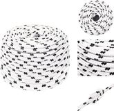 vidaXL Boottouw gevlochten 6 mmx25 m polyester wit