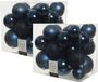 Decoris Kaemingk B.V. 52x stuks kunststof kerstballen donkerblauw (night blue) 6-8-10 cm - Onbreekbare plastic kerstballen