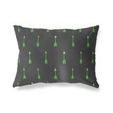 BonaMaison Neon Groen-Rook Decoratieve Kussensloop, Kussenhoezen Bank, Decoratieve Kussenhoesjes, Kussensloop; Sofa, Slaapkamer, Kantoor, Auto 35x50 Cm - Ontworpen en vervaardigd in Turkije