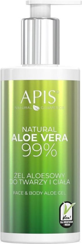 Natuurlijke aloë vera 99% aloë vera gel voor gezicht en lichaam 300ml