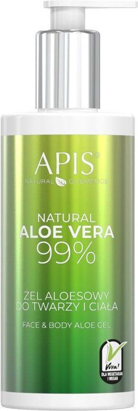 Natuurlijke aloë vera gel voor gezicht en lichaam 300ml - 99% aloë vera - Dermatologisch getest