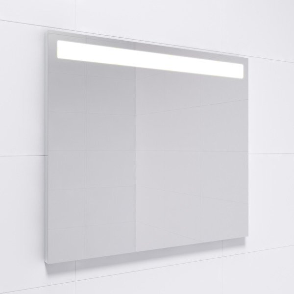 Adema Squared badkamerspiegel 80x70cm met bovenverlichting LED met spiegelverwarming en sensor schakelaar NAA002-N45A-80