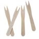 Papstar Snack vorkjes - patat/friet vorkjes - 50x - hout- 8.5 cm