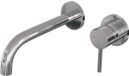 Brauer Chrome Edition Inbouw Wastafelmengkraan met Gebogen Uitloop en Rozetten Model A1 Chroom