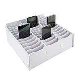 SANFURNEY 36 Slots Mobiele Telefoon Opbergdoos voor Klaslokaal Calculator Houder Klasse Mobiele Telefoon Organizer Wit