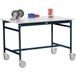 Manuflex BB4014.7016 table d'appoint mobile de base avec disque de ferrure en acier anthracite RAL 7016, LxlxH : 1000 x 600 x 850 mm anthracite