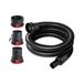 Vacmaster Tuyau d'aspiration et kit d'extension 35 mm 2,5 m - Tuyau universel EVA original avec verrouillage rapide, fermeture à poussoir et connexion à vis