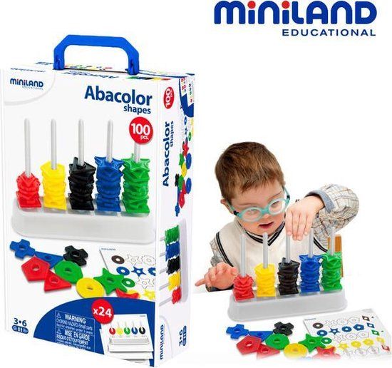 Miniland Educational - Vormen en sorteren leren - 100-delig - Vanaf 3 jaar