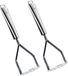 5Five Aardappelstamper/pureestamper - 2x - zilver rvs metaal - keuken gerei - 27 cm