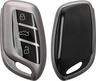 kwmobile autosleutel hoesje geschikt voor MG 3-knops ZS MG4 MG5 MG6 hoes - TPU autosleutel behuizing - Beschermende auto sleutel case - Sleuteletui in mat zwart