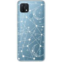 Oppo Bedrukt siliconen hoesje compatibel met Oppo A15 Lignes etoilees