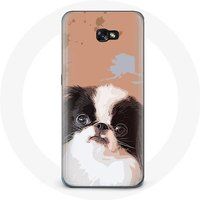 Maniacase Hoesje voor Samsung Galaxy A3 2017 Japanse spaniël zwart-wit hondenras