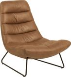 Giga Living Kentucky Mix Loungestoel: Brandy 9, Slede Onderstel - Bruin