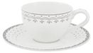 Leander tasse avec soucoupe, 0,20 l, HyggeLine, gris, porcelaine tchèque