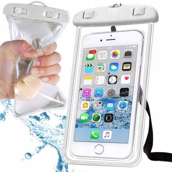 Verk A Link Star Technology Waterdichte Telefoonhoes Wit 6,5 inch Met Draagkoord