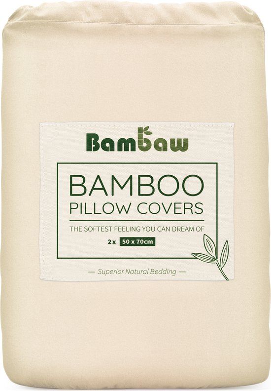 Bambaw Bamboe Kussenslopen - 2 stuks - 50x70cm - Ivoor - Hypoallergeen