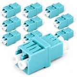 1aTTack.de 10x Fiber Optic RJ45 Style Connectors OM3 LC Duplex Female naar LC Duplex Female Multimode aqua