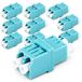 1aTTack.de 10x Fiber Optic RJ45 Style Connectors OM3 LC Duplex Female naar LC Duplex Female Multimode aqua