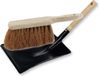 Buemag Stoffer en blik set voor buiten - zwart/naturel - verzinkt metaal - hout met kokosharen