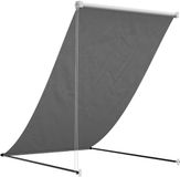 vidaXL Luifel uittrekbaar 150x150 cm stof en staal antracietkleurig