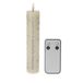 Led-adventskaars met afstandsbediening en warmwitte vlam, Ø 5 x 25 cm