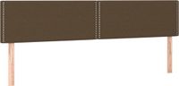 vidaXL Hoofdbord Stof Donkerbruin 180x5x78/88 cm