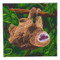 Crystal Art Diamond Painting Kit - Two Toed Sloth - 30 x 30 cm