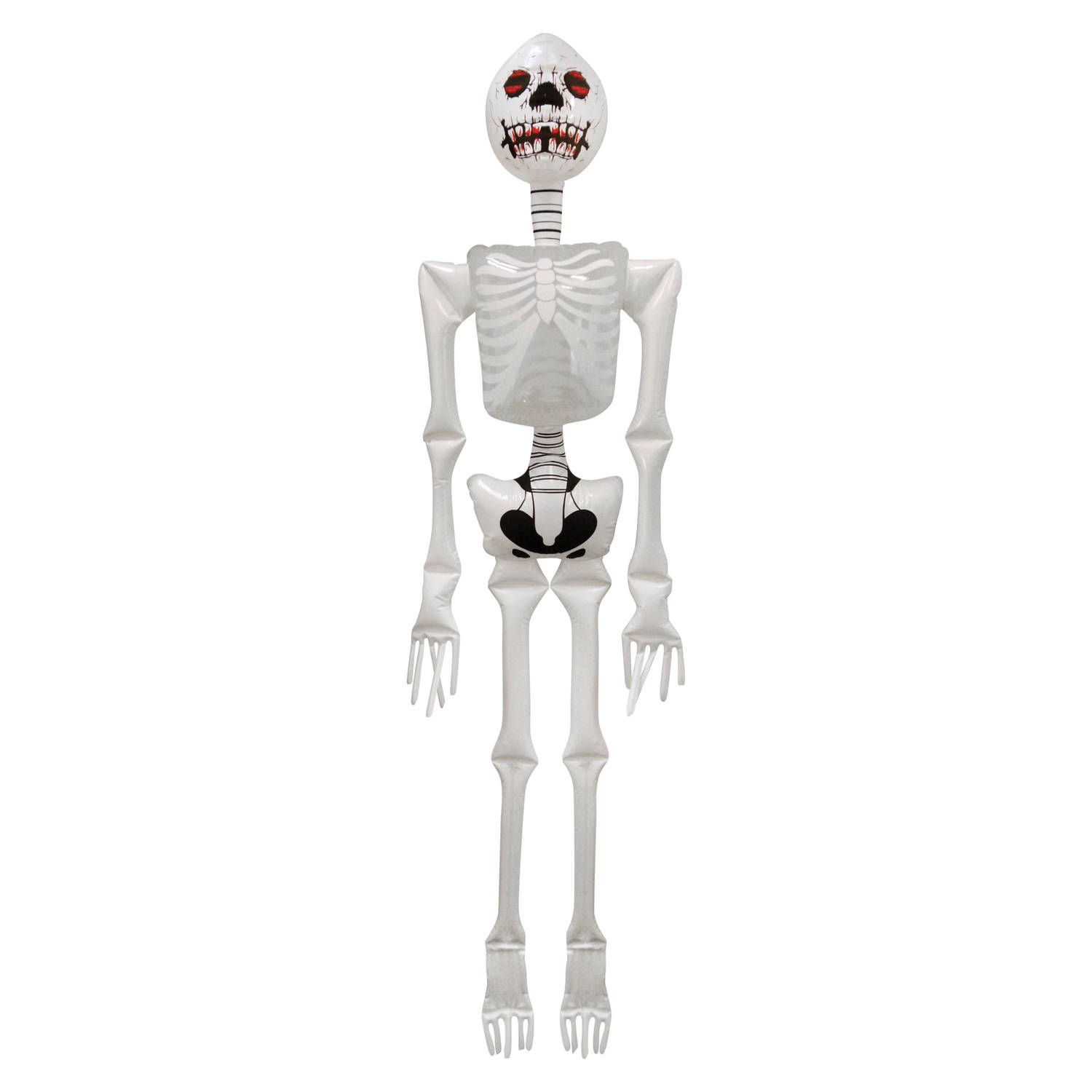 Henbrandt Opblaasbaar skelet - Halloween - zwart/wit - 183 cm