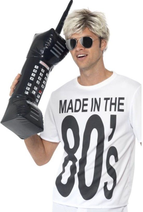 Smiffys Opblaasbare mobiele telefoon uit de jaren 80