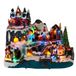 Well Home kerstdecoratie: kerstdorp met LED en beweging, verlichte winterscène, 45,6 x 30,5 x 35,8 cm