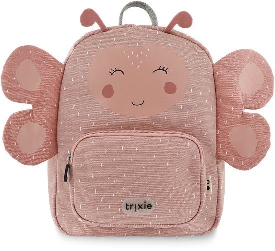 Trixie Rugzak - Mrs. Butterfly - Schooltas Waterafstotend - Boekentas voor Kind - Geschikt als Gymtas - Roze - Vlinder