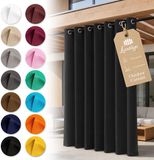 Lantigo Buitengordijn Zwart 155x240 cm Oxford 500D stof