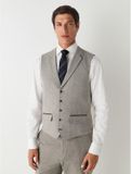 Next Heren Slim Fit Nova Fides Italian Wool Blend Gilet Naturel