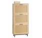 SoBuy FSR155-N Opbergbank - Wood Look met 3 Kleppen & Faux Leather