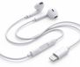 Avizar, casque Lightning filaire pour iPhone XR avec microphone intégré, blanc