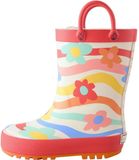 Next Regenlaarzen Meisjes Maat 21.5 Multi Rainbow Gebloemd Synthetisch Textiel Rubber Waterdicht