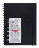 Derwent Sketch and Store Schetsboek met Harde Kaft, A4 Staande Positie, Tekenen en Schrijven, 56 Vellen, Zuurvrij Papier, Ringband, Professionele Kwaliteit, 2102178