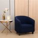LEONEBEBE Clubstoel hoes, stretch kuipstoelhoes met elastische onderkant Universele stoffen fauteuil hoes 1-delige bankhoes voor bar woonkamer (marineblauw)