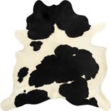vidaXL - Vloerkleed - 150x170 cm - Echte Runderhuid - Zwart en Wit