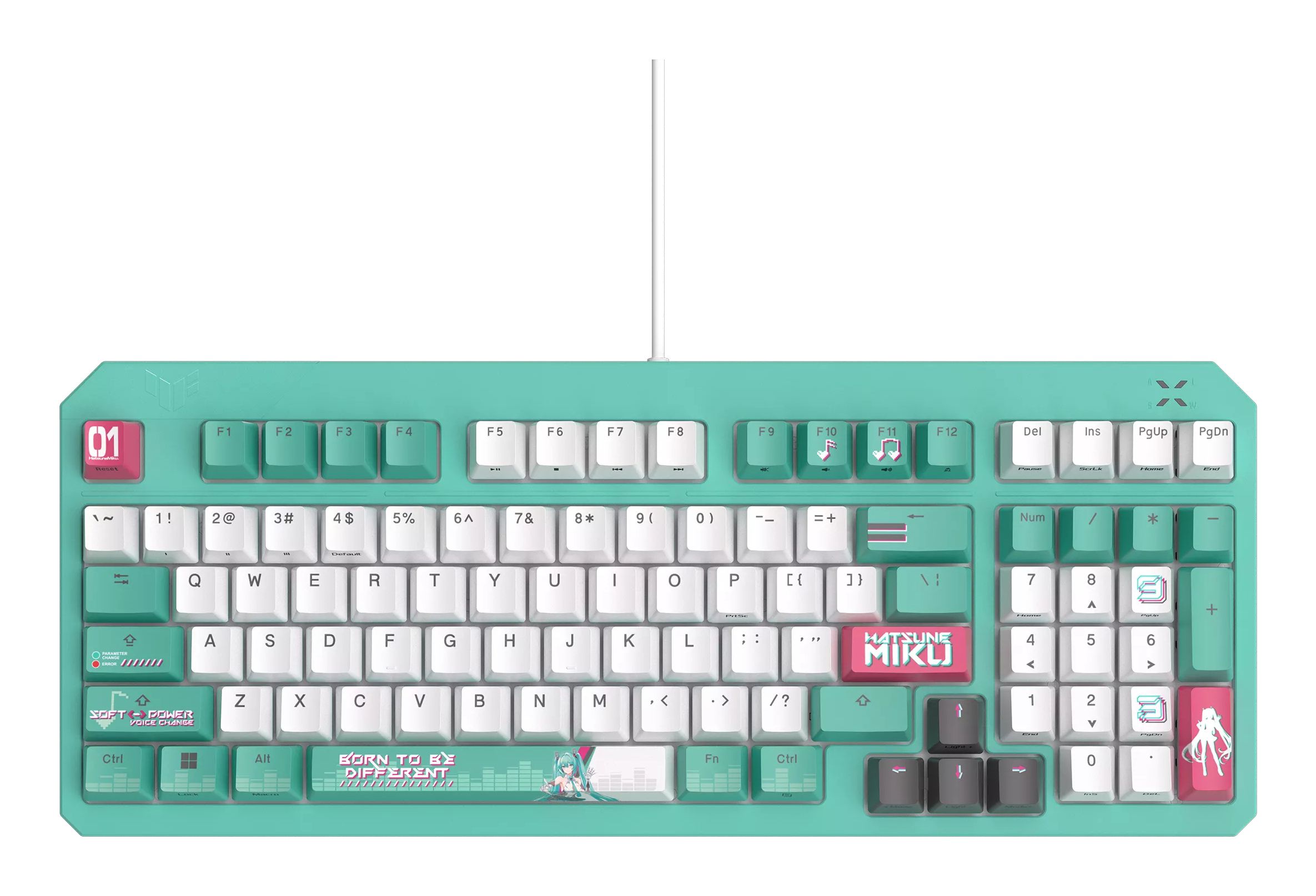 ASUS TUF Gaming K3 Gen II Hatsune Miku Edition Toetsenbord