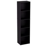 Vida Designs Oxford 5 Tier Cube Boekenkast, Zwart Houten Rekken Display Opslag Unit Kantoor Woonkamer Meubels