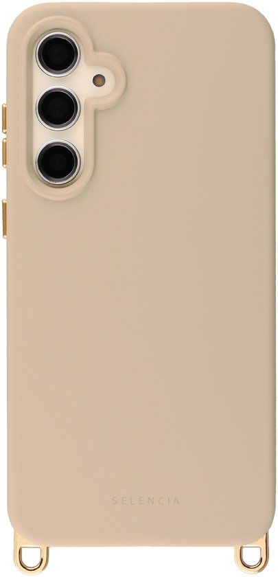 Selencia Rivièra MagSafe Backcover met afneembare haakjes voor de Samsung Galaxy S23 FE - Milky Latte