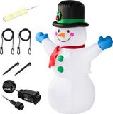 Monzana Opblaasbare Sneeuwman XL - 120cm 3 LED's - Verlichting