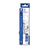 STAEDTLER Mars Lumograph, 10H potloden voor technische en artistieke tekeningen, kartonnen doos met 12 bijpassende 10H potloden, 100-10H VE