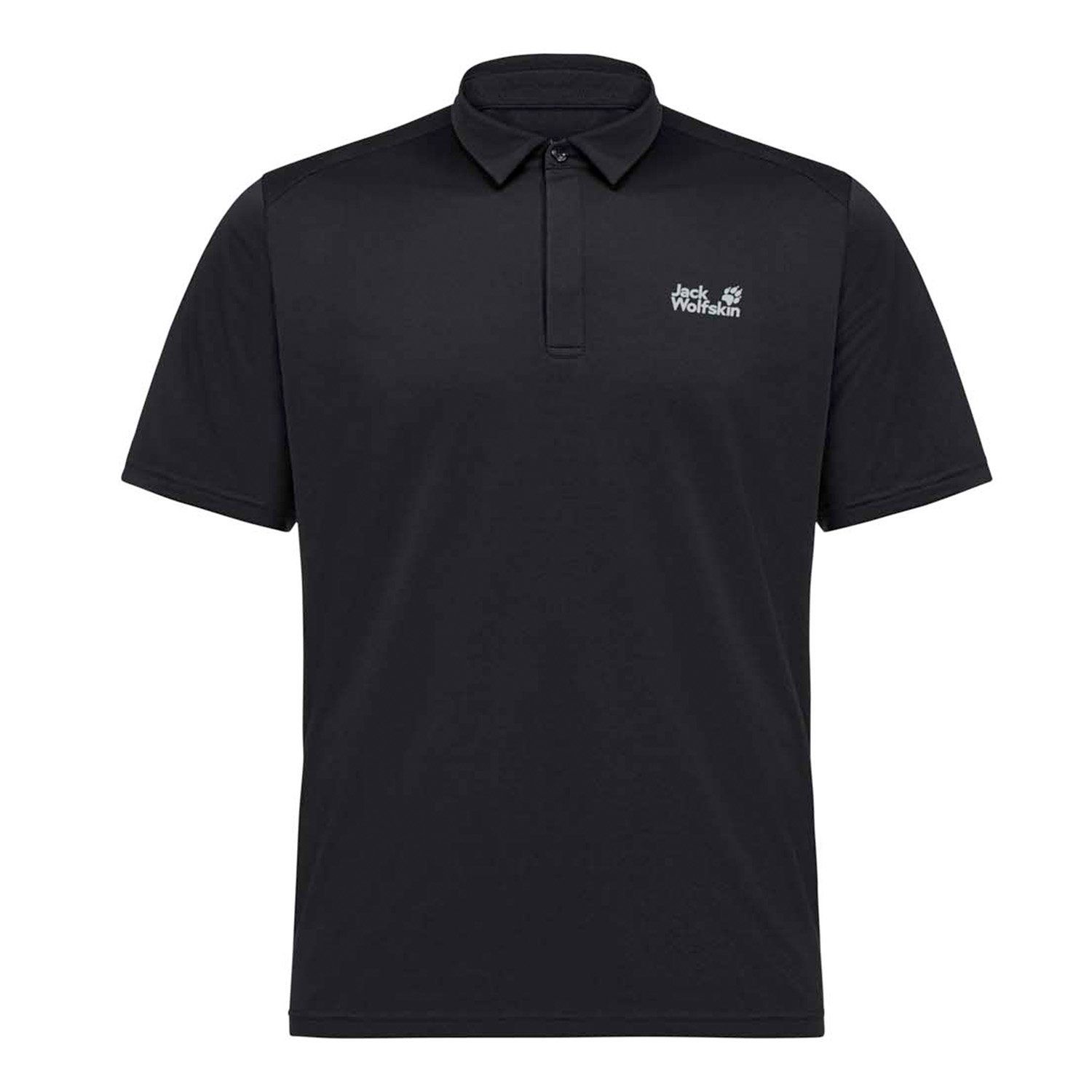 Jack Wolfskin Delgami Polo Heren - Black - XXXL