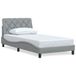 vidaXL Bedframe Lichtgrijs Stof 100x200 cm